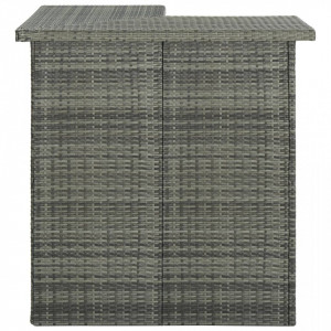Masă de bar colțar, gri, 100 x 50 x 105 cm, poliratan - V313482V - Img 1