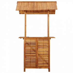 Masa de bar exterior cu acoperis, 122x106x217 cm, lemn acacia - V45909V - Img 3