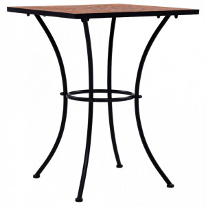 Masa de bistro mozaic, caramiziu, 60 cm, ceramica - V46705V - Img 2