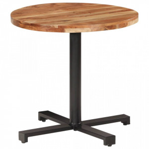 Masă de bistro, Ø80x75 cm, rotund, lemn masiv de acacia - V320281V - Img 2