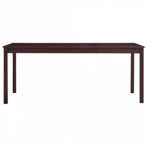 Masa de bucatarie, maro inchis, 180 x 90 x 73 cm, lemn de pin - V283407V - Img 2
