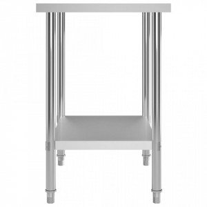Masa de lucru bucatarie, 80 x 60 x 85 cm, otel inoxidabil - V51186V - Img 4