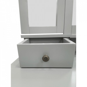 Masă de toaletă cu scaun, gri, 80 cm - TP287070 - Img 3