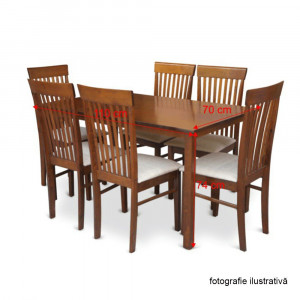 Masă dining, culoarea nuc, 110x70 cm - TP203051 - Img 2