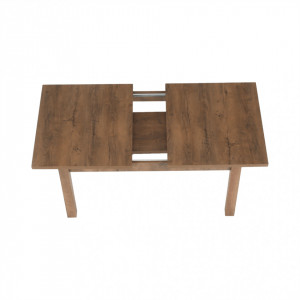 Masă extensibilă pentru dining,culoarea stejar închis, 160-203x90 cm - TP86191 - Img 18