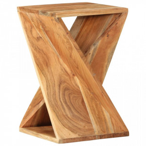 Masă laterală, 35x35x55 cm, lemn masiv de acacia - V337996V - Img 2