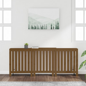 Mască pentru calorifer maro miere 210x21x85 cm lemn masiv pin - V822589V - Img 3