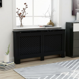 Masca pentru calorifer, negru, 152 x 19 x 81 cm, MDF - V288195V - Img 1