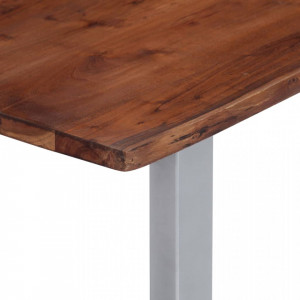 Masuta cafea, muchii naturale, 115x60x40 cm, lemn masiv acacia - V247828V - Img 3