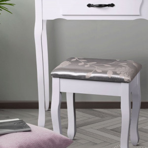 Măsuţă de toaletă cu scaun, alb, 72 cm - TP228273 - Img 4