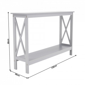 Măsuţă, masă tip consolă gri, 120x30x80 cm - TP277803 - Img 9