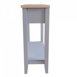 Măsuţă, masă tip consolă nuc și gri 80x30x80 cm - TP280949 - Img 9