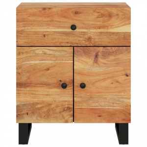 Noptieră, 50x33x60 cm, lemn masiv acacia și lemn prelucrat - V350669V - Img 3