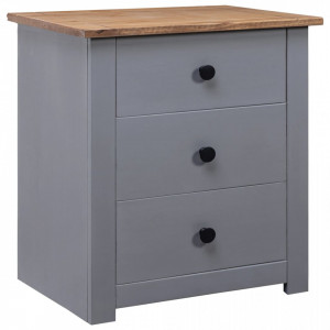 Noptiera, gri, 46 x 40 x 57 cm, lemn de pin, gama Panama - V282653V