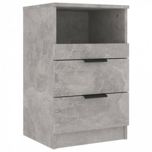 Noptiere, 2 buc., gri beton, lemn prelucrat - V811241V - Img 3