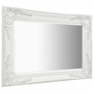 Oglinda de perete in stil baroc, alb, 60 x 40 cm - V320328V - Img 2