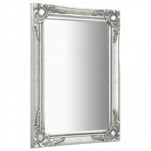 Oglinda de perete in stil baroc, argintiu, 50 x 80 cm - V320322V - Img 3