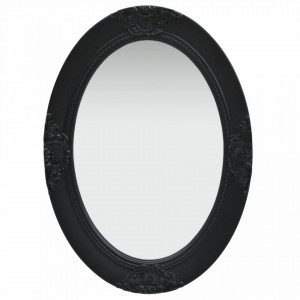 Oglinda de perete in stil baroc, negru, 50 x 70 cm - V320355V