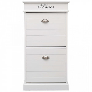 Pantofar, alb, 50 x 28 x 98 cm, lemn de paulownia - V284089V - Img 3
