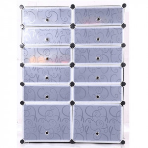Pantofar, organizator de pantofi modular, negru, 96x37x37 cm - TP182594 - Img 3