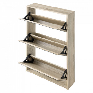 Pantofar Sonoma cu 3 compartimente depozitare, 9 perechi pantofi, 102 x 63 x 17cm - P64003551 - Img 3