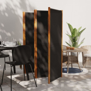 Paravan de cameră cu 5 panouri, negru, 350x180 cm - V319181V - Img 2