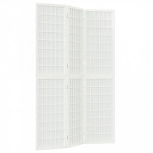Paravan pliabil de cameră 3 panouri alb 120x170 cm stil japonez - V352087V