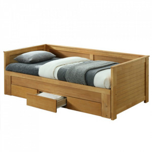 Pat extensibil, 209x103x72 cm, culoarea stejar - TP240360 - Img 1