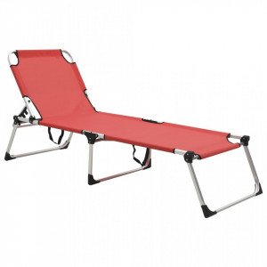Pat pliabil senior, extra inalt, rosu, aluminiu - V47914V