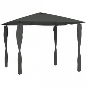 Pavilion cu huse pentru stâlpi, antracit, 3x3x2,6 m, 160 g/m² - V313607V - Img 2