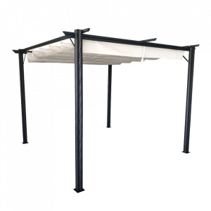 Pergola cu acoperiş glisant, aluminiu, 290x290x215 cm - TP297576 - Img 8