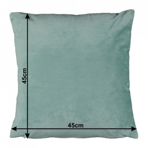 Pernă, material textil de catifea mentă, 45x45 cm - TP238745 - Img 9