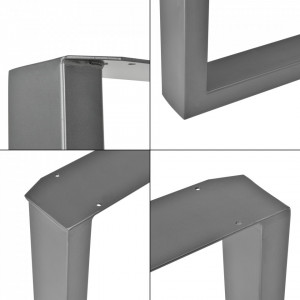 Picioare masa, set 2 buc 30 x 43 cm, gri metalic - P57353527 - Img 3