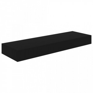 Raft de perete suspendat cu sertar, negru, 80 x 25 x 8 cm - V288206V - Img 2