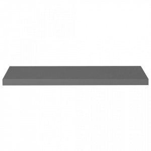 Raft de perete suspendat, gri extralucios, 90x23,5x3,8 cm, MDF - V323796V - Img 4