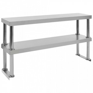 Raft masa de lucru cu 2 niveluri, 120x30x65 cm, otel inoxidabil - V51193V - Img 1