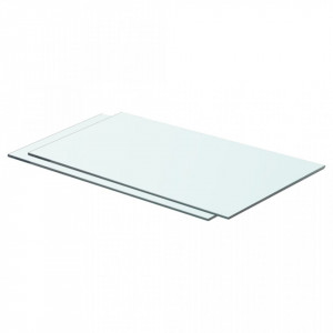 Rafturi, 2 buc., 60 x 30 cm, panouri sticla transparenta - V3051566V - Img 1