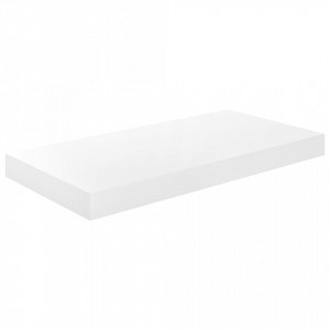 Rafturi de perete, 4 buc., alb extralucios, 50x23x3,8 cm, MDF - V323747V - Img 4