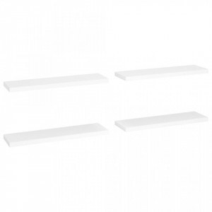 Rafturi de perete suspendate, 4 buc., alb, 90x23,5x3,8 cm, MDF - V323819V - Img 2
