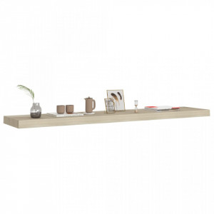 Rafturi perete suspendate, 4 buc., stejar, 120x23,5x3,8 cm, MDF - V323885V - Img 3