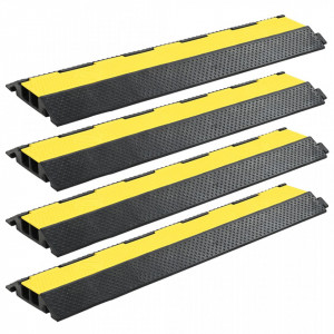 Rampa de protectie cabluri, 4 buc., 2 canale, cauciuc 101,5 cm - V142835V - Img 1