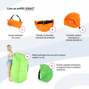 Sac podea, scaun gonflabil, roz, 190 cm - TP298805 - Img 17