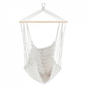 Scaun balansoar suspendabil, hamac, leagăn agăţat, alb, 90x107 cm - TP254344 - Img 1