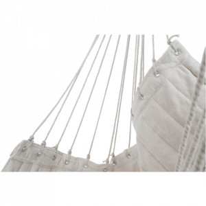 Scaun balansoar suspendabil, hamac, leagăn agăţat, alb, 90x107 cm - TP254344 - Img 5