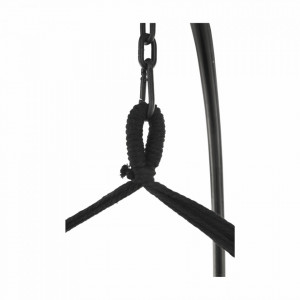 Scaun balansoar suspendabil, leagăn agăţat, gri, 100x130x55 cm - TP267825 - Img 14