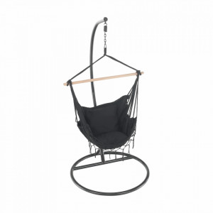 Scaun balansoar suspendabil, leagăn agăţat, gri, 100x130x55 cm - TP267825 - Img 16