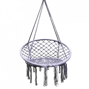 Scaun balansoar suspendabil, leagăn agăţat, gri, 80x120 cm - TP274289