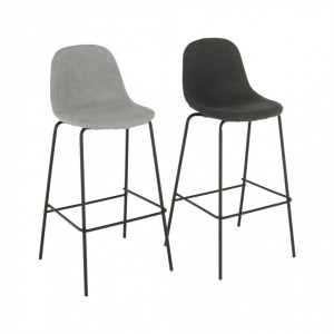 Scaun bar, material textil gri închis/metal - TP295302 - Img 6