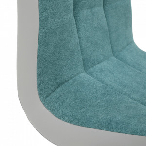 Scaun bucătărie, material textil mentol/piele ecologică gri/crom - TP201223 - Img 19