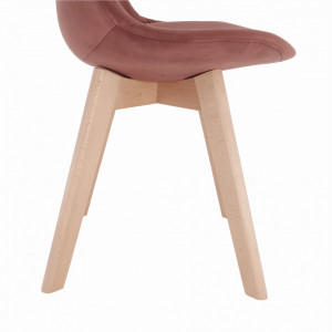 Scaun, catifea Velvet roz/lemn fag - TP284344 - Img 12